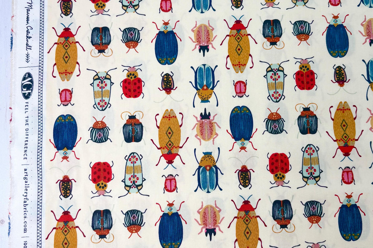 Insects, Beetle Fabric | Art Gallery Fabrics | Maven | Renewal | COS-87307 | Sold by the Half Yard