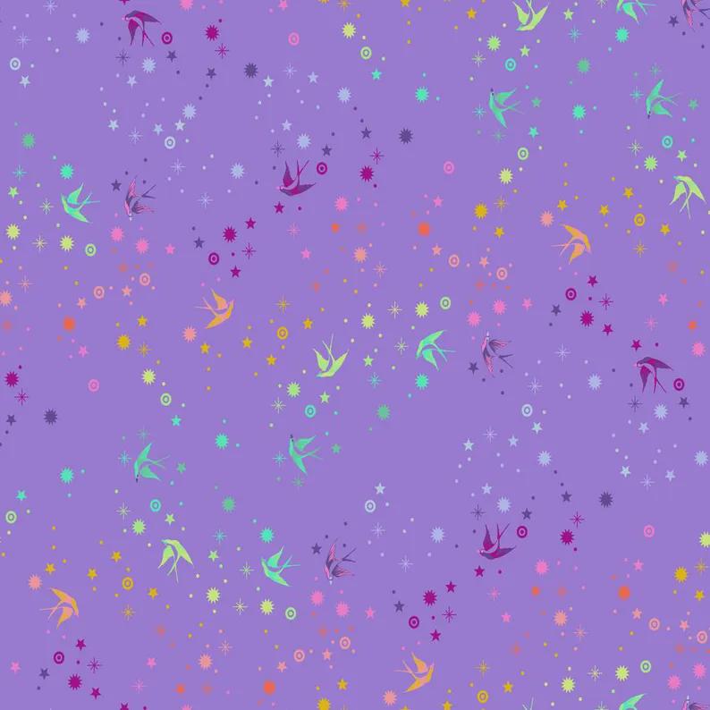 Fairy Dust Daydream Purple - Tula Pink True Colors - Sold by the Half Yard