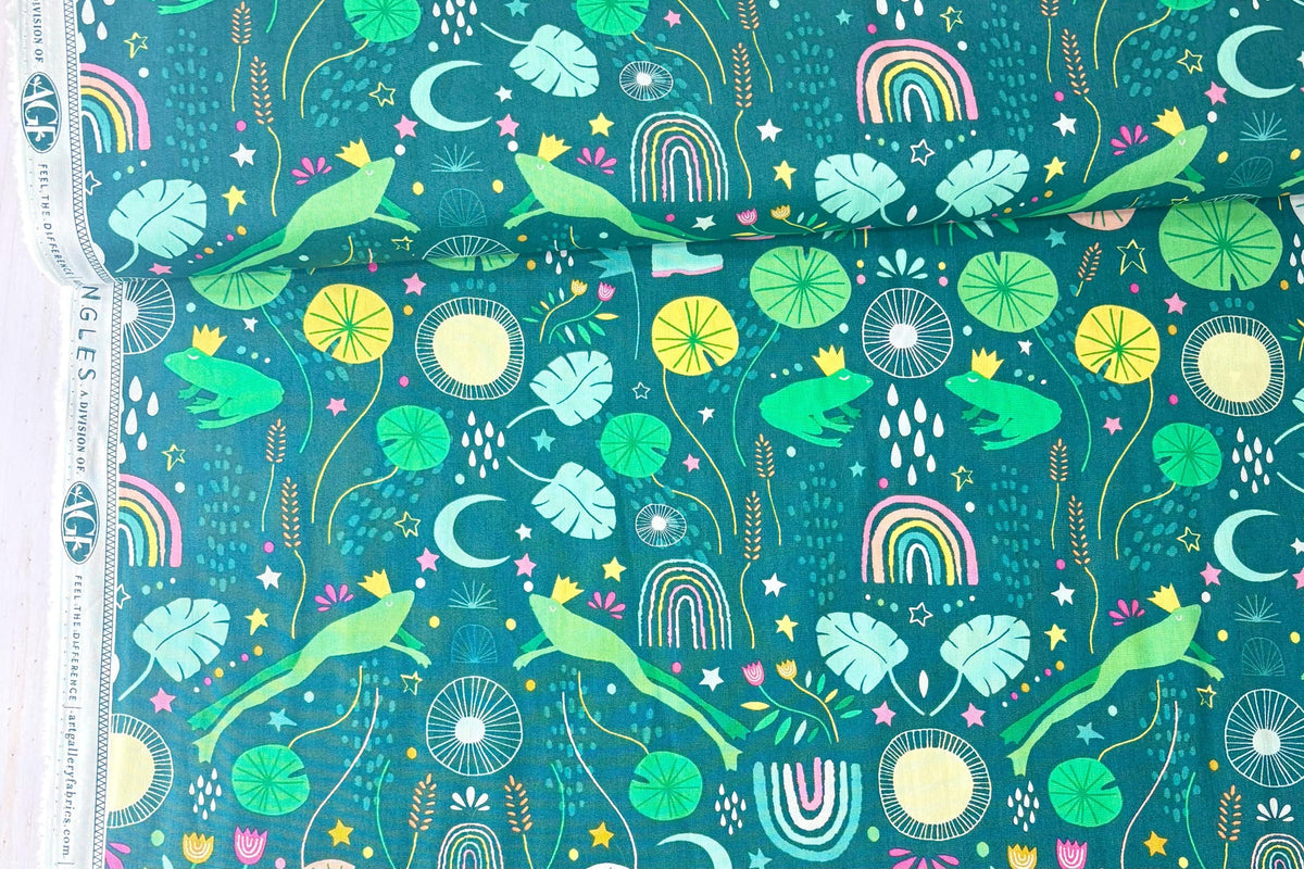 Art Gallery Fabrics - Frog Song in Evening Rain - ROS-58300 - Sold by the Half Yard