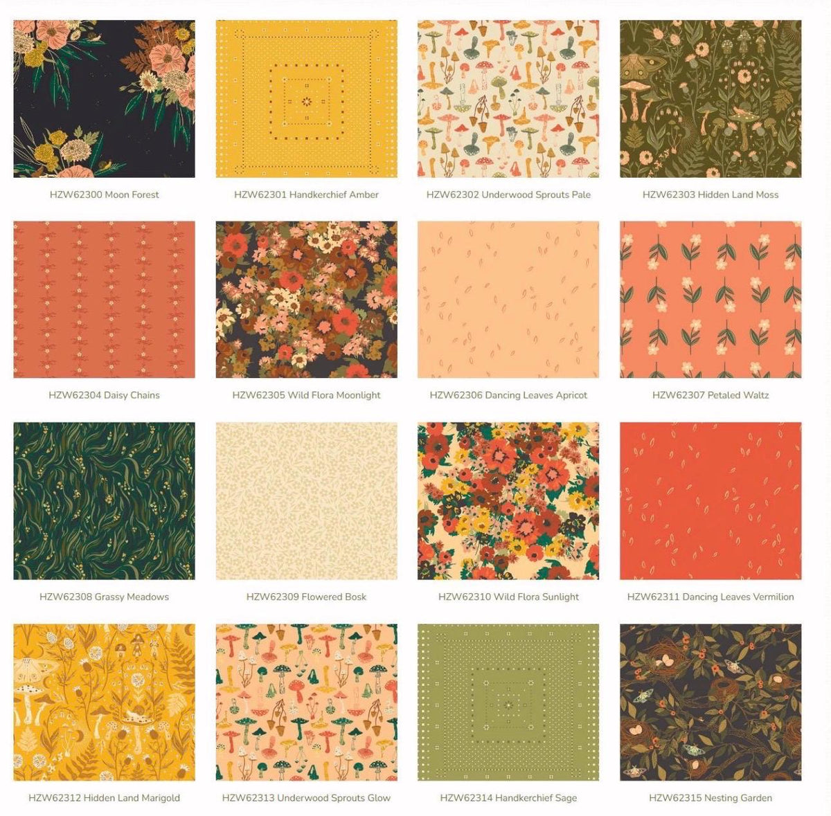 Hazelwood Collection * Hidden Land Moss HZW62303 Quilt Fabric by Art Gallery Fabrics AGF - Sold by Half Yard