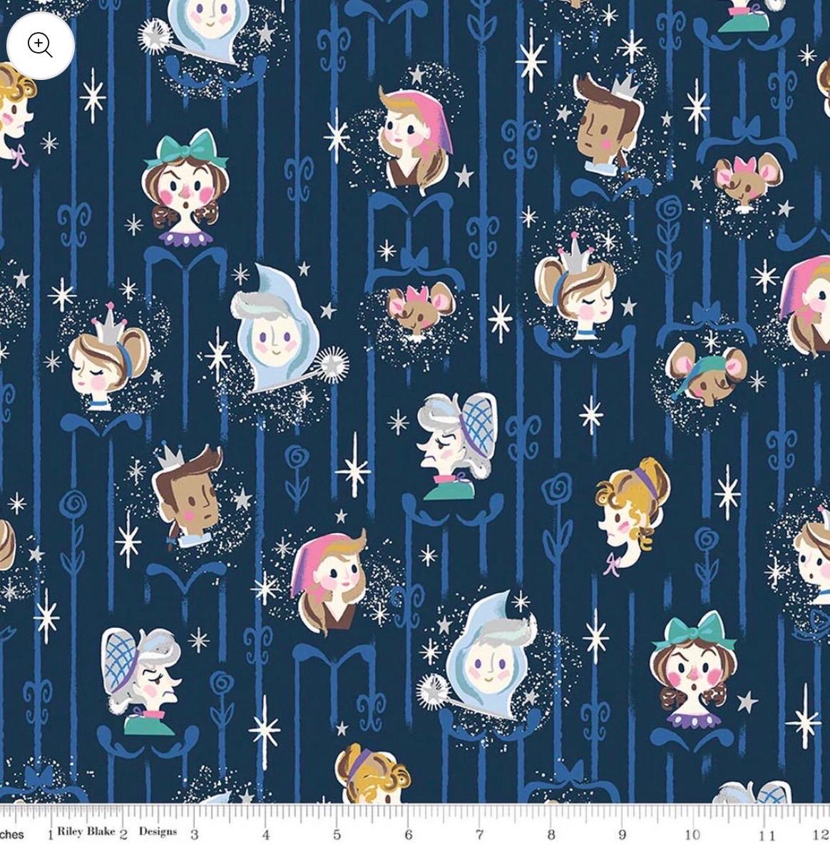 In Stock! Wishes Cast Riley Navy Sparkle by Jill Howarth for Riley Blake Designs - Sold by Half Yard
