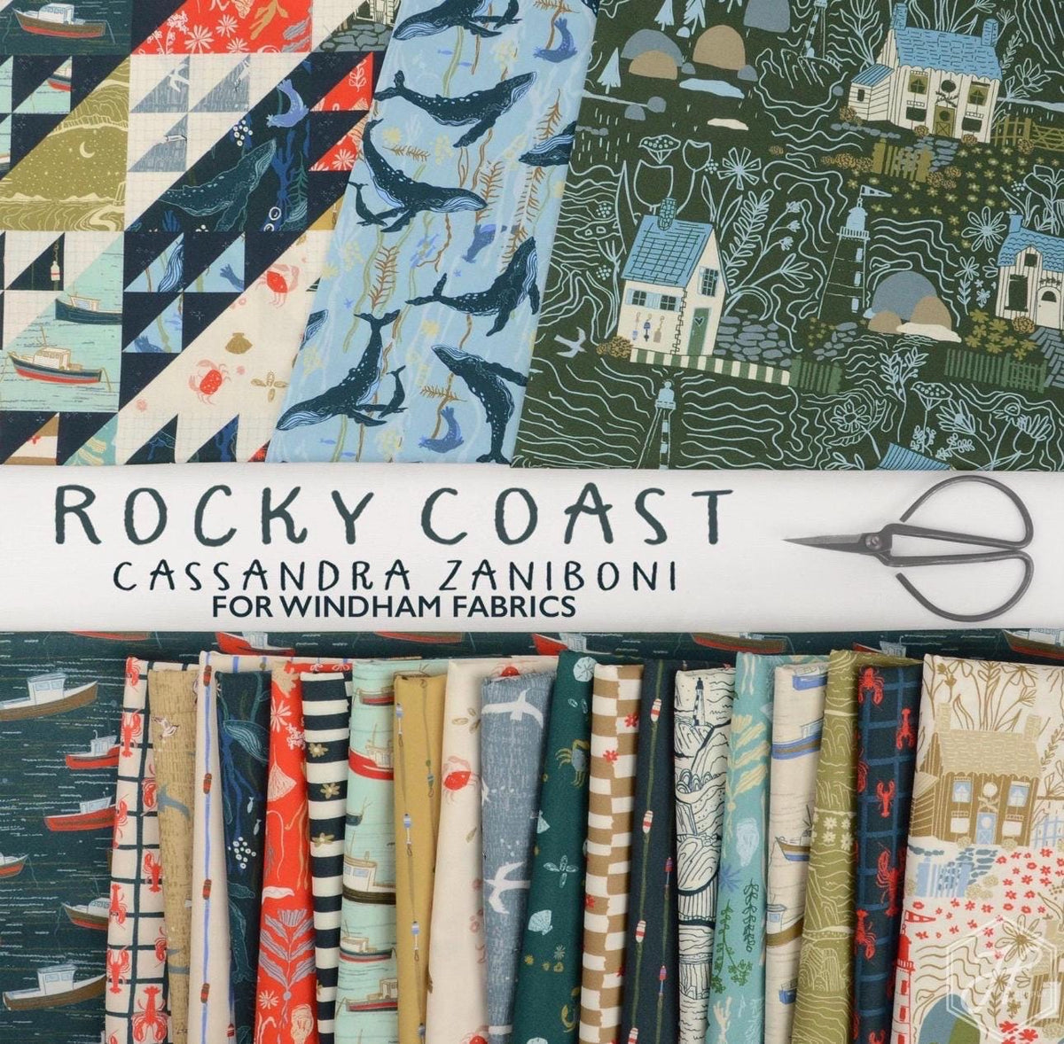 Cottage Check in Navy (55406-4) | Rocky Coast | Cassandra Zaniboni | Windham | Sold by Half Yard