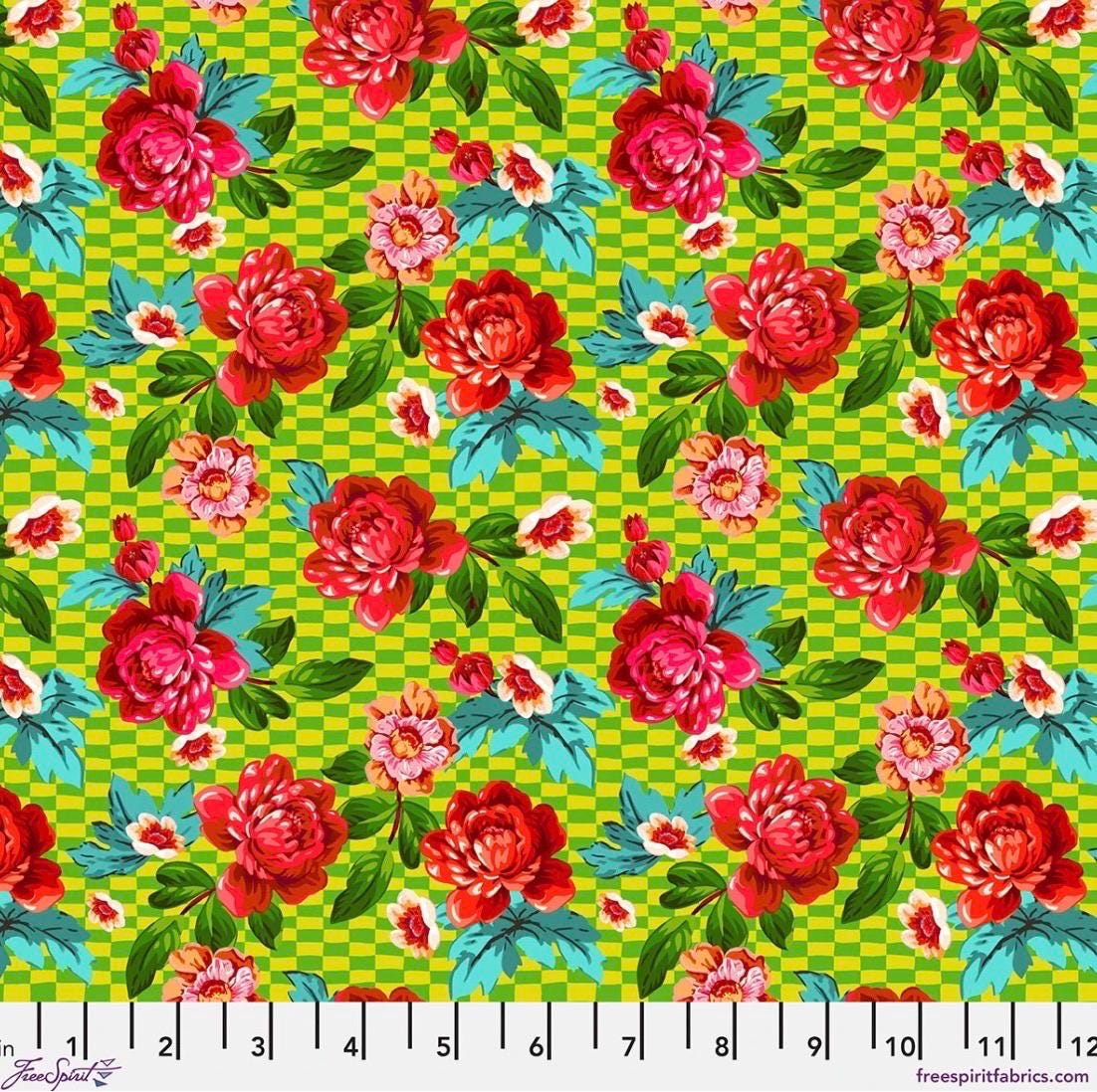 PRE-ORDER | Riviera Odile Bailloeul Mini Al Fresco Green - FreeSpirit Cotton Fabric - November Delivery - Sold by the Half Yard