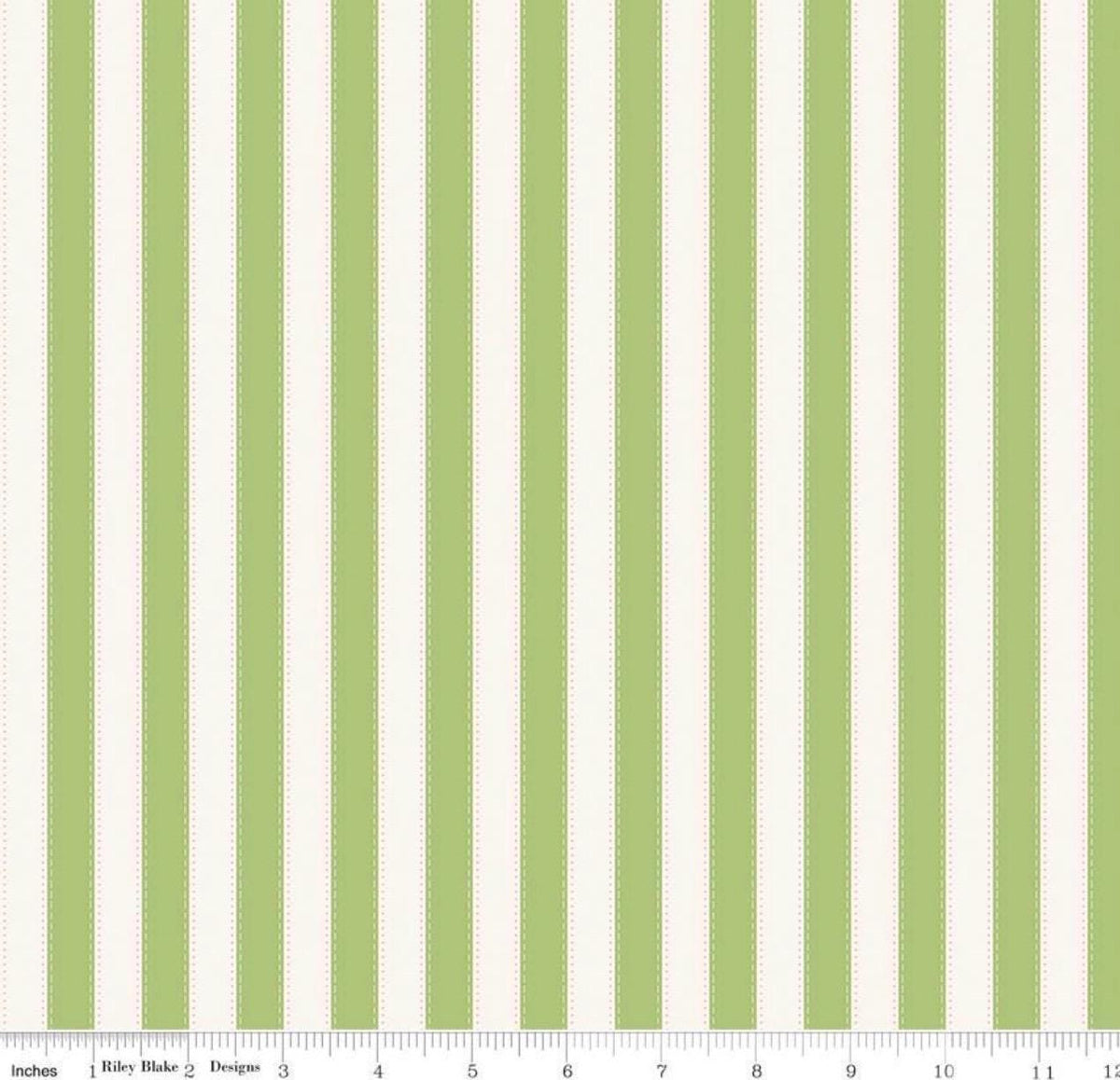 PRE-Order November | The World of Strawberry Shortcake™ Stripes Green, Sold by Half Yard