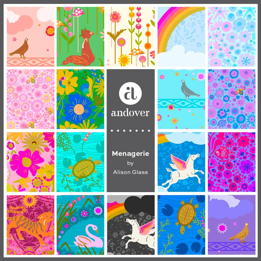 PRE-ORDER | November 2026 | Menagerie by Alison Glass - Swan in Light Poppy | Sold by the Half Yard