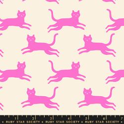 PREORDER RSS | Oops! All Cats -  Kitty Run in Neon Pink | May 2027 | Half Yard