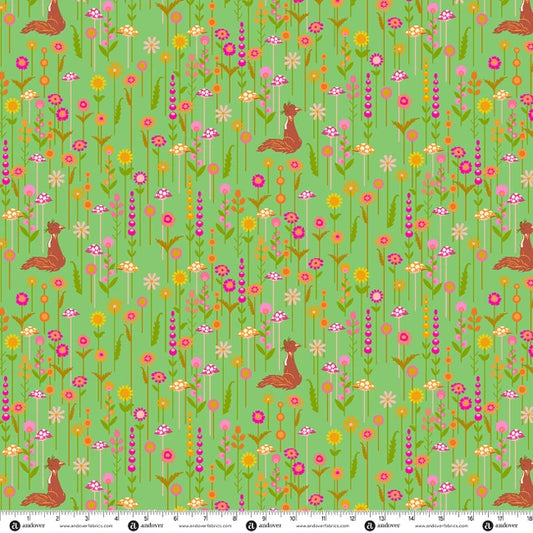 PRE-ORDER Nov 2026 | Menagerie by Alison Glass | Fox Light Grass | Half Yard