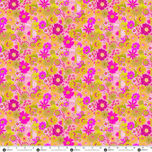 PRE-ORDER Nov 2026 | Menagerie by Alison Glass | Snail in Light Strawberry | Half Yard