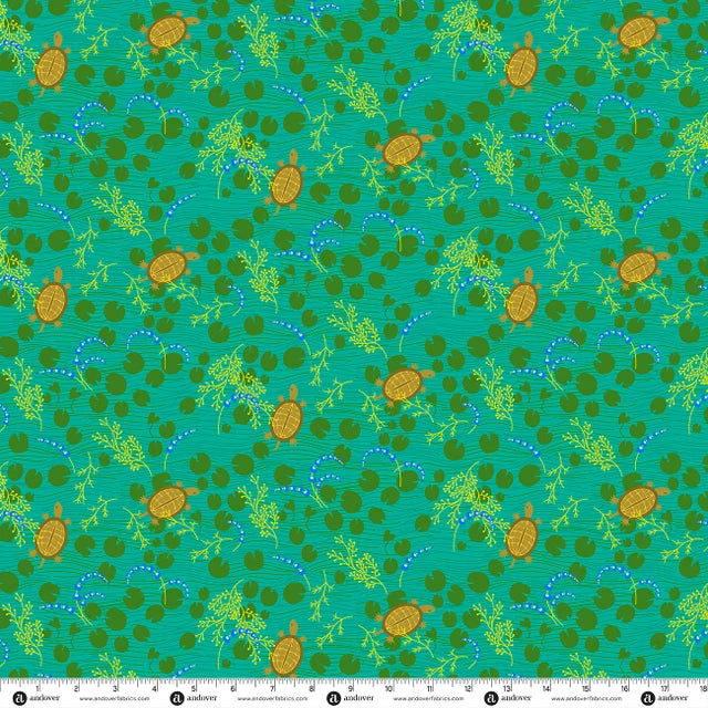 PRE-ORDER Nov 2026 | Menagerie by Alison Glass | Turtle Teal | Half Yard