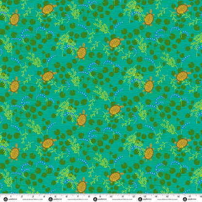 PRE-ORDER Nov 2026 | Menagerie by Alison Glass | Turtle Teal | Half Yard