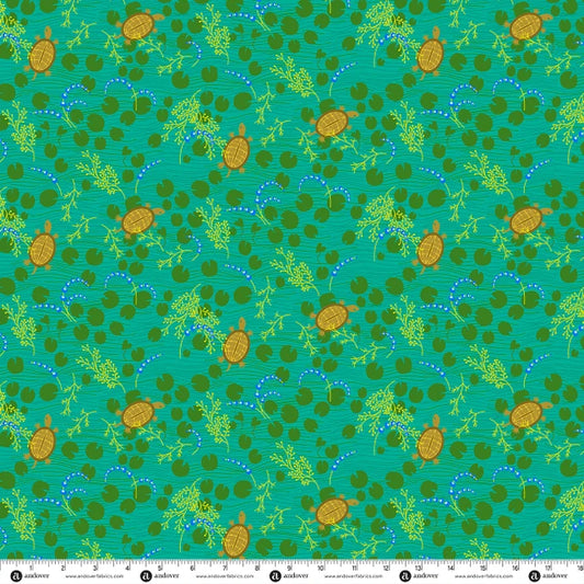 PRE-ORDER Nov 2026 | Menagerie by Alison Glass | Turtle Teal | Half Yard