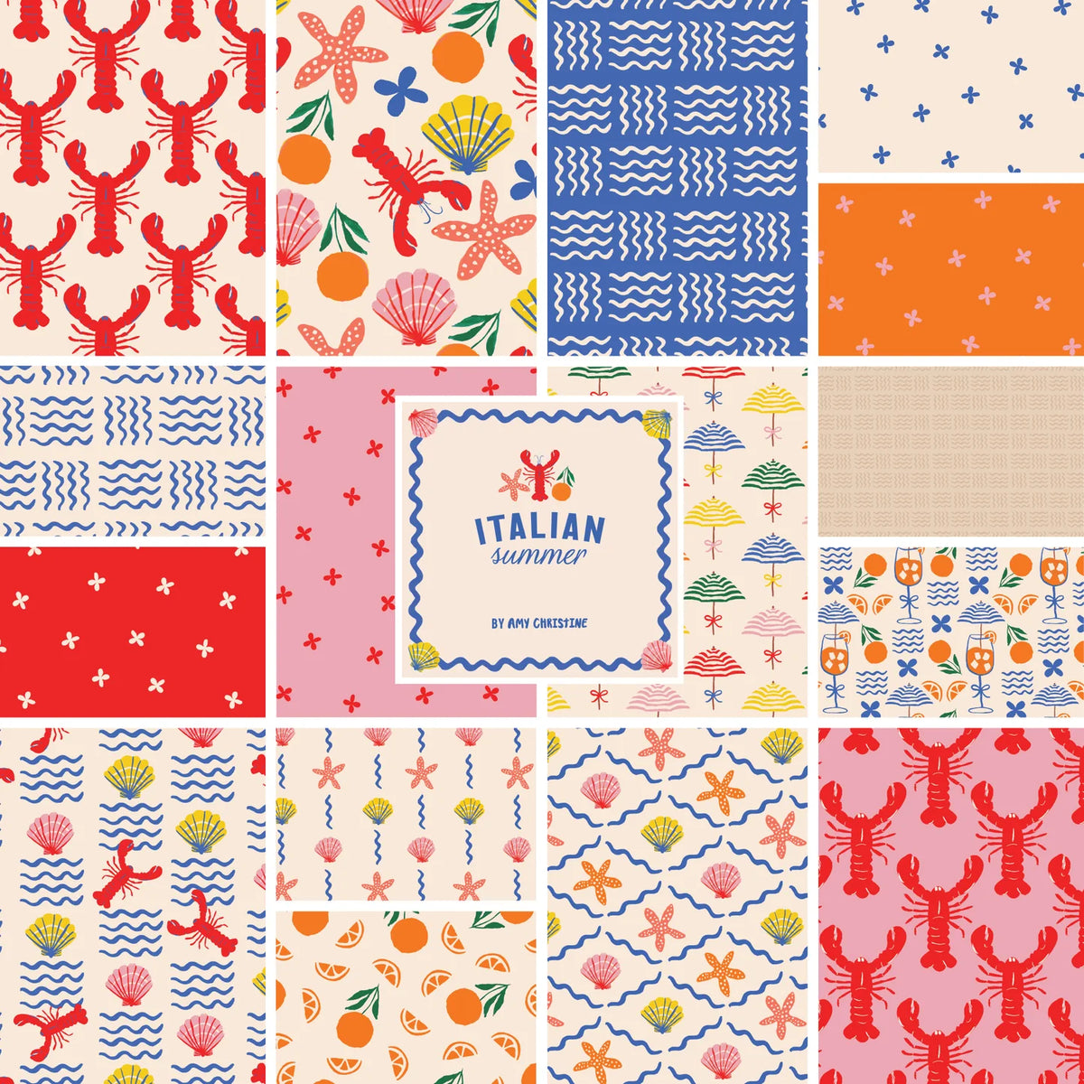 PREORDER March | Italian Summer | Lobster Lunch 229885 by Cloud9 | Sold by Half Yard