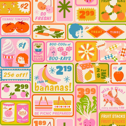PREORDER RSS | Sparkle Shopper Retro Shopping in Multi | March 2027 | Half Yard