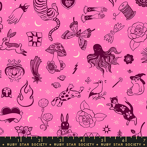 Ruby Star Society | Sarah Watts | Ink Shop - Tattoo Flash in Lipstick | Sold by Half Yard