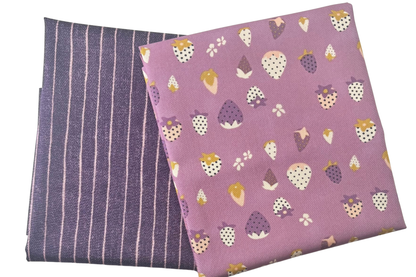 Art Gallery Fabrics | AGF Berry Picking & Stripes | Fat Quarter Set