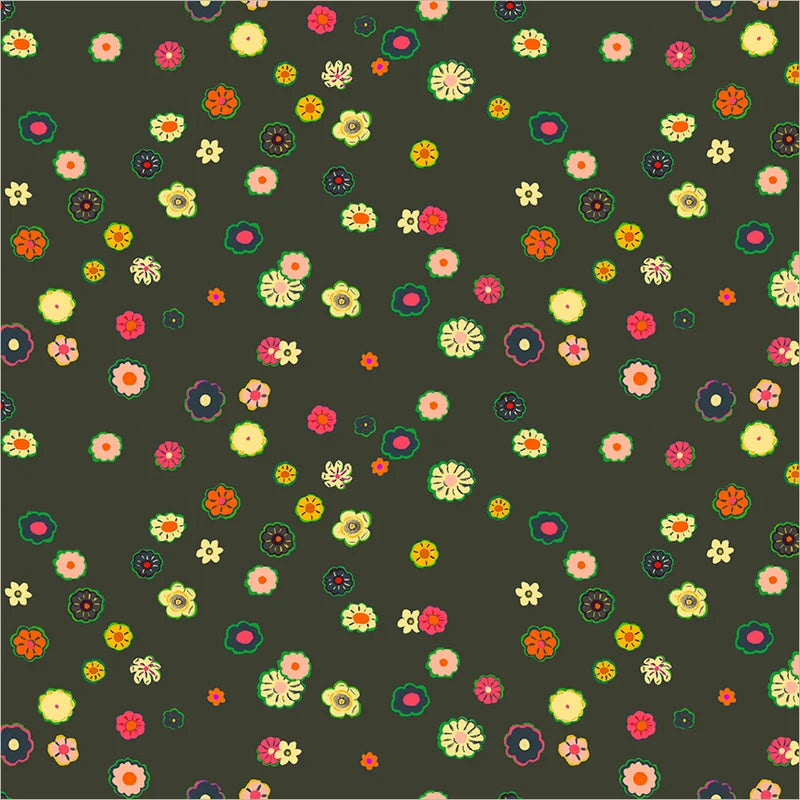 PRE-Order Heather Ross | Boat Race - Beads in Soot | Half Yard - March 2027