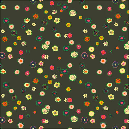 PRE-Order Heather Ross | Boat Race - Beads in Soot | Half Yard - March 2027