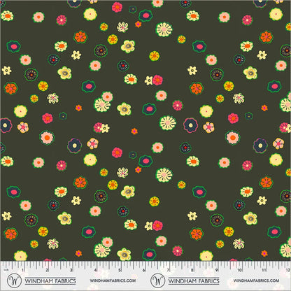 PRE-Order Heather Ross | Boat Race - Beads in Soot | Half Yard - March 2027