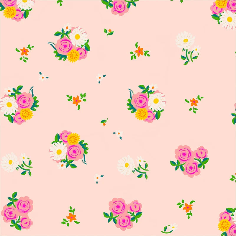 PRE-Order Heather Ross | Boat Race - Denyse Floral in Blush | Half Yard - March 2027