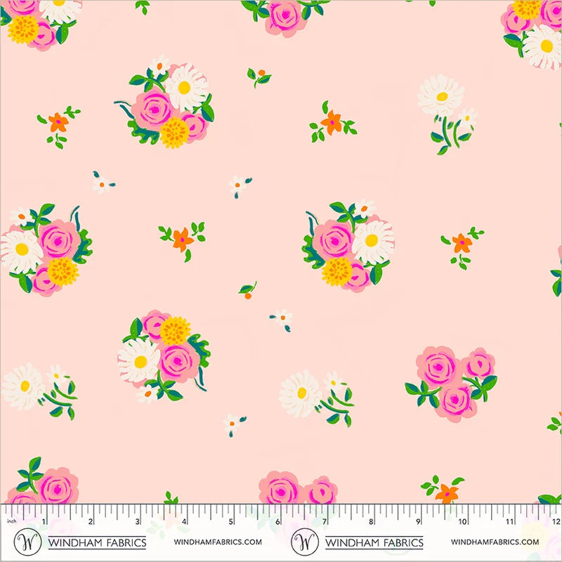 PRE-Order Heather Ross | Boat Race - Denyse Floral in Blush | Half Yard - March 2027