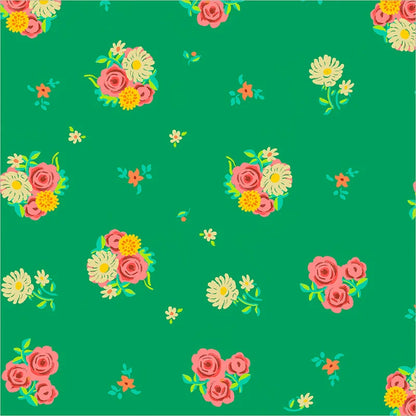 PRE-Order Heather Ross | Boat Race - Denyse Floral Green | Half Yard - March 2027