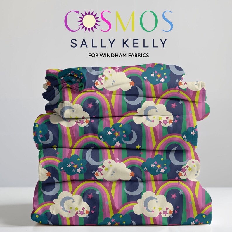 Pre-Order Sally Kelly | Cosmos - Deep Space Iris | Sold by the Half Yard