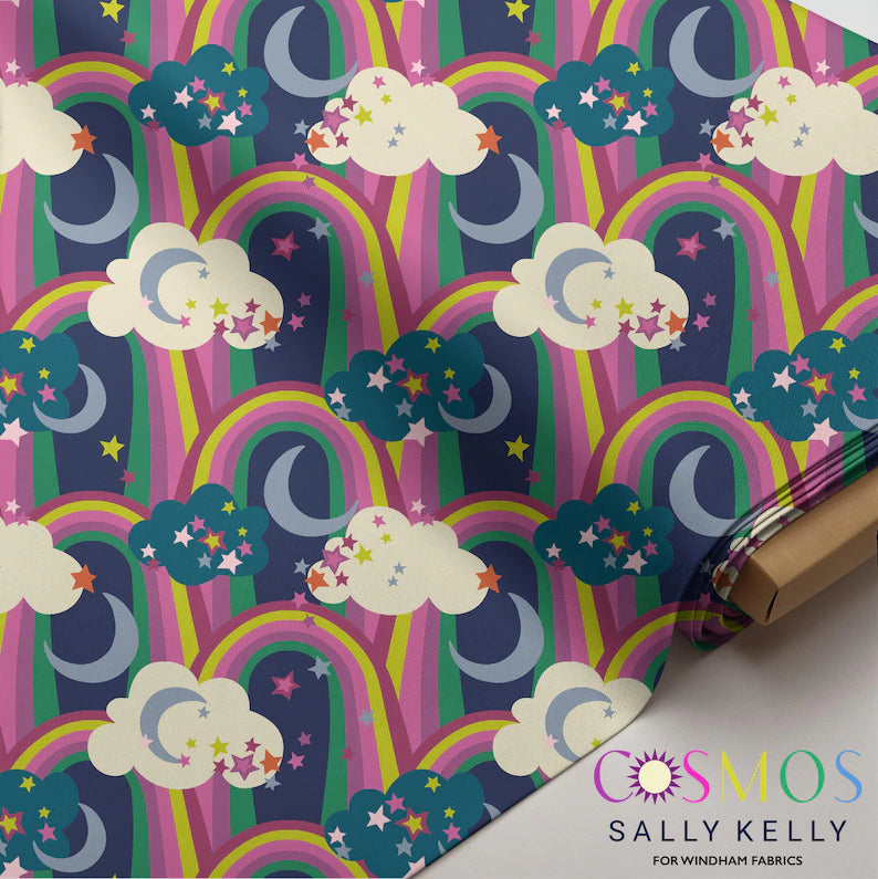 Pre-Order Sally Kelly | Cosmos - Deep Space Iris | Sold by the Half Yard