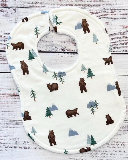 Baby Bibs - Baby Bib Set - Woodland Animals - Bear Bib - Deer Bib - Fox Bib - Camping Bib - Baby Shower Gift - Baby's Christmas Gift
