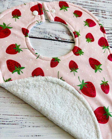 Baby Bibs - Baby Girl Bibs - Strawberry Bibs - Bibs - Strawberries - Baby Shower Gift - Baby Christmas Gift - Baby Fruit