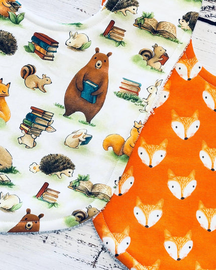 Woodland Animals Baby Bib, Baby Shower Gift, Fox Bib, Gift Under 20, Newborn Baby Gift, New Parents, Drool Bib, Bears Bib, Bears, Fox