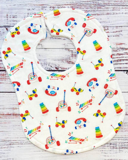 Vintage Toy - Baby Bib - Baby Boy Bibs - Retro Toys Bibs - Bibs - Baby Shower Gift - Baby Christmas Gift - Retro Toy - Sock Monkey