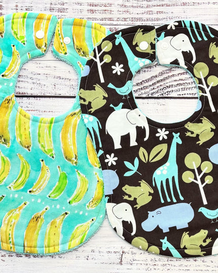 Frog Baby Bib Gift Set | Elephant Bibs | Drool Bib | Boy Baby Bibs | Boy Drool Bibs | New Baby Gift | Baby Gift | Giraffe Baby Bib