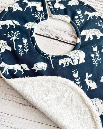 Baby Bibs - Baby Boy Bibs - Bear Bib - Deer Bib - Fox Bib - Camping Bib - Baby Shower Gift - Baby's First Christmas Gift