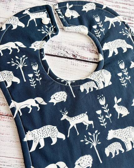 Baby Bibs - Baby Boy Bibs - Bear Bib - Deer Bib - Fox Bib - Camping Bib - Baby Shower Gift - Baby's First Christmas Gift