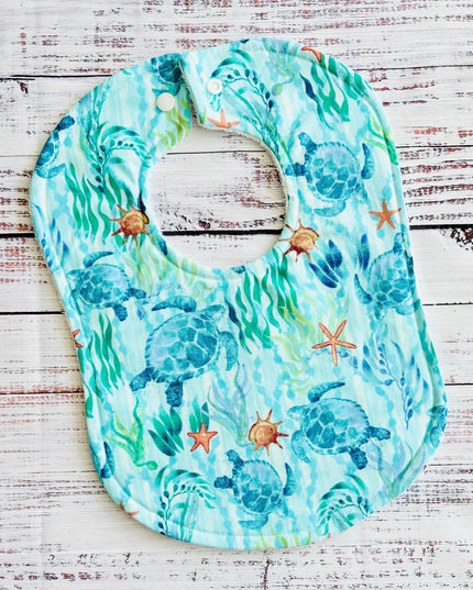 Turtle Baby Bib Gift Set | Turtle Bibs | Drool Bib | Boy Baby Bibs | Boy Drool Bibs | New Baby Gift | Baby Gift | Baby Manatee | Baby Turtle