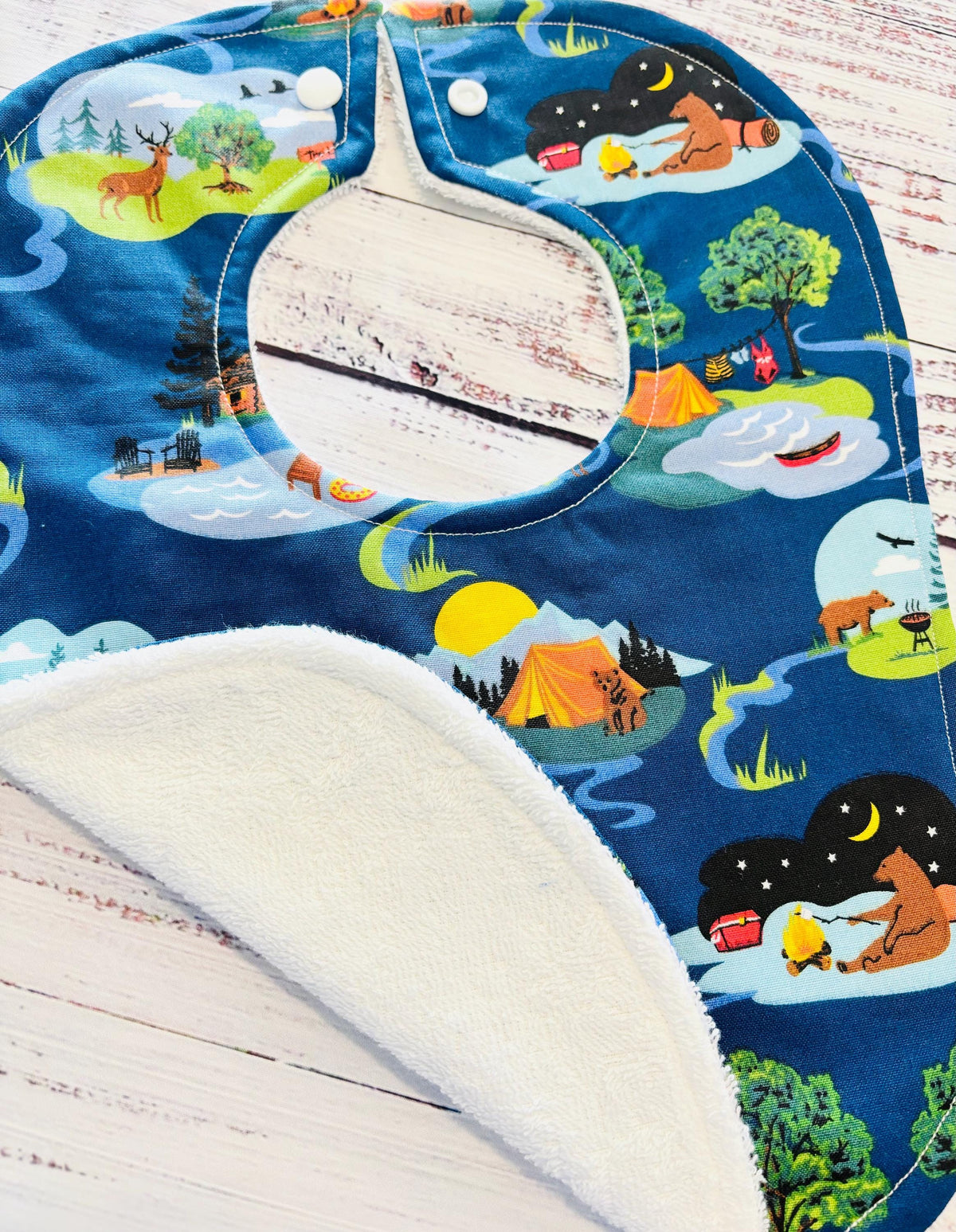 Baby Bibs - Baby Boy Bibs - Bear Bib - Camping Bib - Baby Shower Gift - Baby's First Christmas Gift - Baby Bib Set