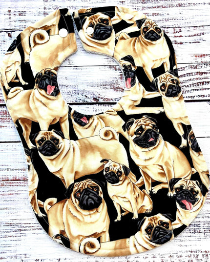 Baby Bib | Dog Bibs | Pugs | Pug Life | Baby Boy Bibs | Baby Pugs | Neutral Nursery | Baby Gift