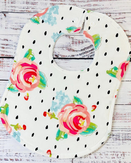 Baby Bib and Burp Cloth - Baby Girl Bibs - Boho Bib - Boho - Baby Shower Gift - Baby's First Christmas Gift