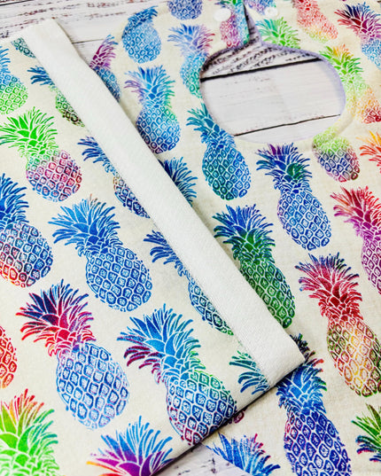 Baby Bib and Burp Cloth - Baby Bibs - Pineapple Bib - Pineapples - Baby Shower Gift - Baby's First Christmas Gift