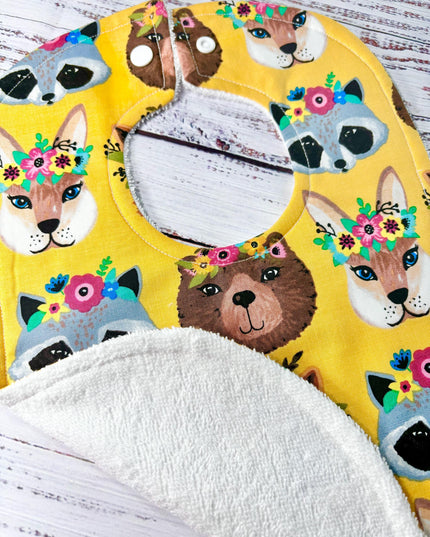 Baby Bib Gift Set | Bibs | Drool Bib | Girl Baby Bibs | Girl Drool Bibs | New Baby Gift | Baby Gift | Baby Rabbits | Baby Bears