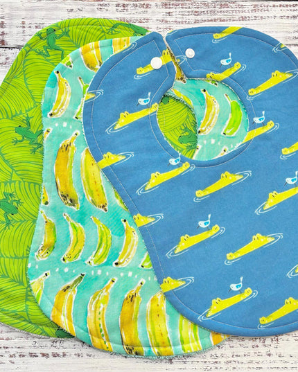 Alligator Baby Bib Gift Set | Alligator Bibs | Drool Bib | Boy Baby Bibs | Boy Drool Bibs | New Baby Gift | Baby Gift | Florida Baby Bib