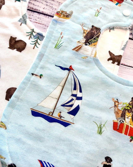 Baby Bibs - Baby Bib Set - Woodland Animals - Bear Bib - Deer Bib - Fox Bib - Camping Bib - Baby Shower Gift - Baby's Christmas Gift