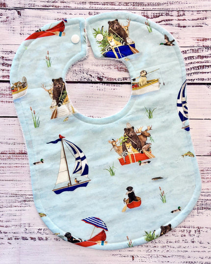 Baby Bibs - Baby Boy Bibs - Bear Bib - Deer Bib - Fox Bib - Camping Bib - Baby Shower Gift - Baby's First Christmas Gift - Baby Bib Set