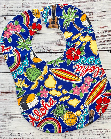 Baby Bibs - Baby Boy Bibs - Shark Bibs - Bibs - Pineapple Baby Bib - Aloha Bibs - Baby Shower Gift - Baby Christmas Gift - Hawaiian Bibs