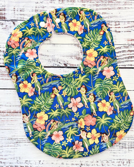 Baby Bibs - Baby Girl Bibs - Aloha Bibs - Bibs - Mermaid Baby Bib - Hula Girl - Baby Shower Gift - Baby Christmas Gift - Aloha Baby - Hawaii