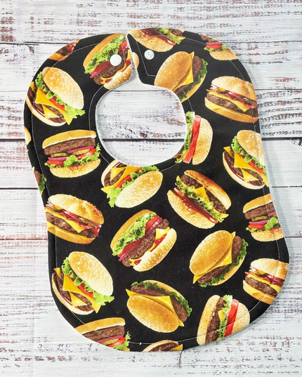 Baby Bibs - Gender Neutral Bibs - Cheeseburger - Baby Shower Gift - Baby's First Christmas Gift - New Baby Gift - Baby Christmas Gift - Bibs