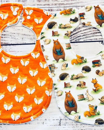 Woodland Animals Baby Bib, Baby Shower Gift, Fox Bib, Gift Under 20, Newborn Baby Gift, New Parents, Drool Bib, Bears Bib, Bears, Fox