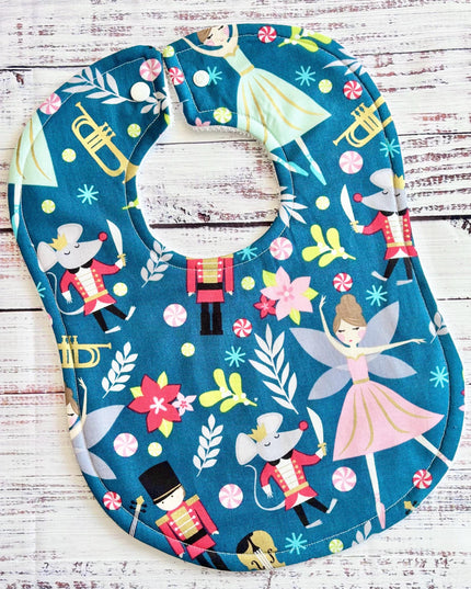 Nutcraker - Baby Bibs - Christmas Baby Bibs - Christmas Bibs - Bibs - Baby Shower Gift - Baby's First Christmas Gift - Baby Ballerina