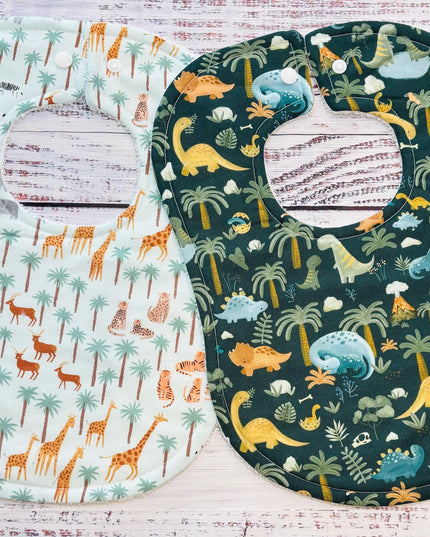Dinosaur Baby Bib Gift Set | Dinosaur Bibs | Dinosaur Drool Bib | Boy Baby Bibs | Boy Drool Bibs | New Baby Gift | Dinosaur Baby Gift