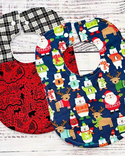 Baby Bibs - Baby Bib Set - Christmas Baby Bibs - Christmas Bibs - Bibs - Baby Shower Gift - Baby's First Christmas Gift